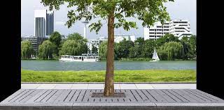 Large-area tree protection grill